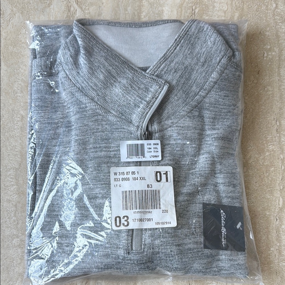 Eddie Bauer Gray Zip Up Sweater